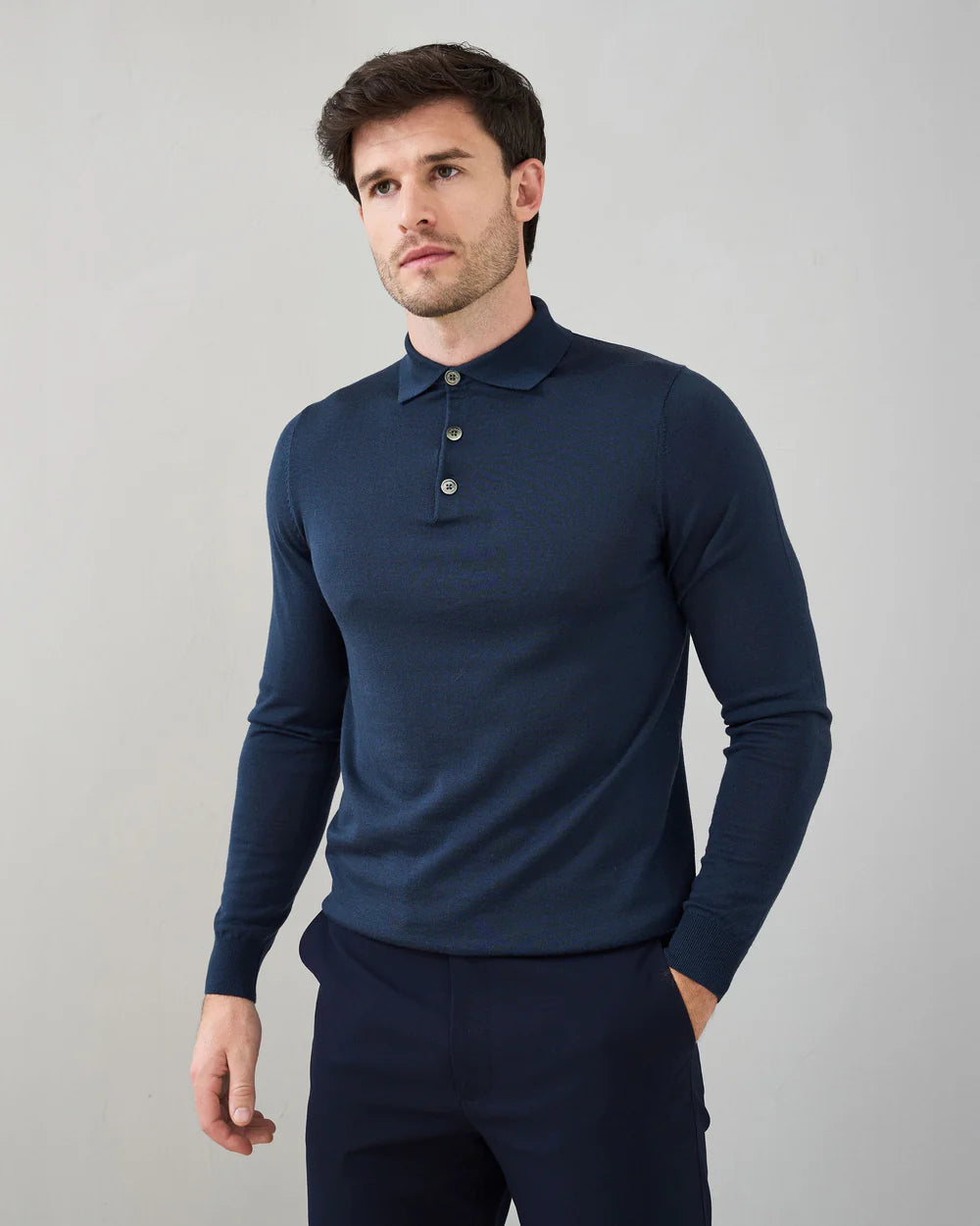 Malenzo Slim Fit 'Palermo' Polo - Midnight Navy